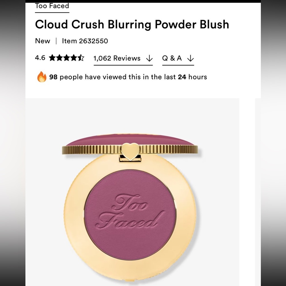 Too Faced Cloud Crush Blurring Blush